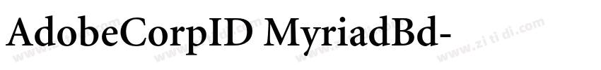 AdobeCorpID MyriadBd字体转换